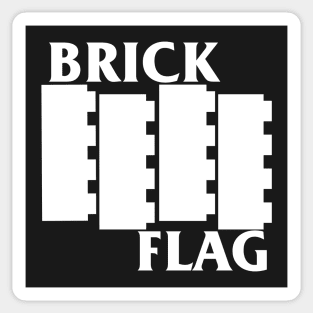 Brick Flag (White) Sticker